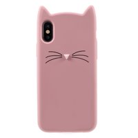 Flexible Kätzchen Fall niedlichen Katze Fall iPhone XS Max - Pink