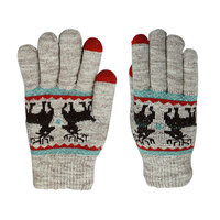 Handschuhe Touch Tip Handschuhe Hirsch bequem gestrickt - Grau