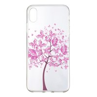 Rosa Blumenbaum TPU iPhone XR Hülle - Transparente Hülle