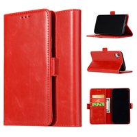 Kunstleder Wallet TPU Hülle für iPhone XR - Rot