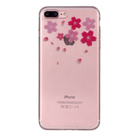 Blumen TPU Hülle iPhone 7 Plus 8 Plus Abdeckung - Transparent