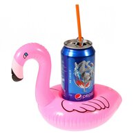 Aufblasbarer Flamingo-Getränkehalter - Pink