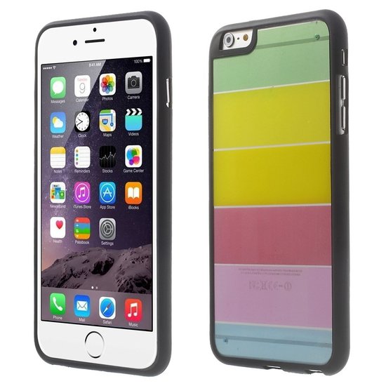 Transparente farbige iPhone 6 Plus iPhone 6s Plus Hülle Regenbogenstreifen