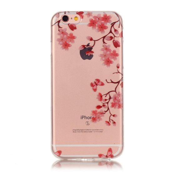 Blossom TPU iPhone 6 6s Hülle Zen Cover - Transparent - Blumenzweigen