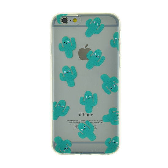 Happy Cactus Clear TPU Hülle für iPhone 6 6s Cover