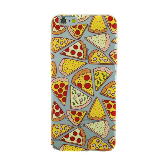 Transparente Pizza Hülle iPhone 6 Plus 6s Plus Hülle Abdeckung TPU Abdeckung