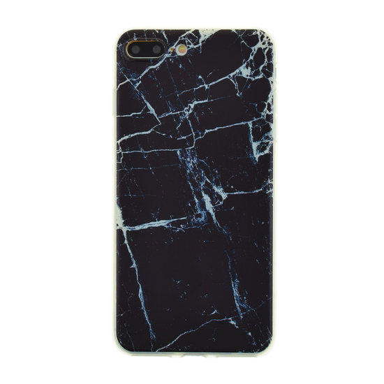 TPU-Hülle aus schwarzem Marmor für iPhone 7 Plus 8 Plus Marmorabdeckung