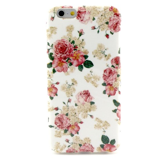 Weiss Rosa Rosen Floral Classic iPhone 6 6s Hülle Hülle
