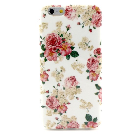 Weisse rosa Rosen Blumen klassisch Kompatibel mit iPhone 6 6s Hülle Case Cover