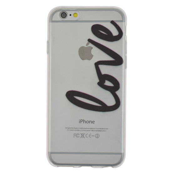 TPU transparente Hülle Kompatibel mit iPhone 6 6s Love Cover