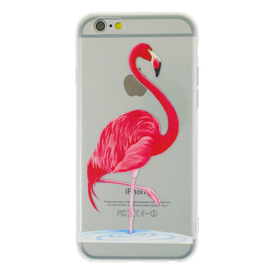 Transparente flamingorosa Abdeckung für iPhone 6 Plus und 6s Plus