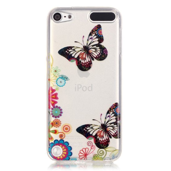 Bunte Hülle Schmetterlinge Blumen iPod Touch 5 6 7 durchscheinende Hülle